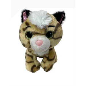 Lil Peepers Plush Tiger Toy With Glitter Ears & Paws 4" For Kids